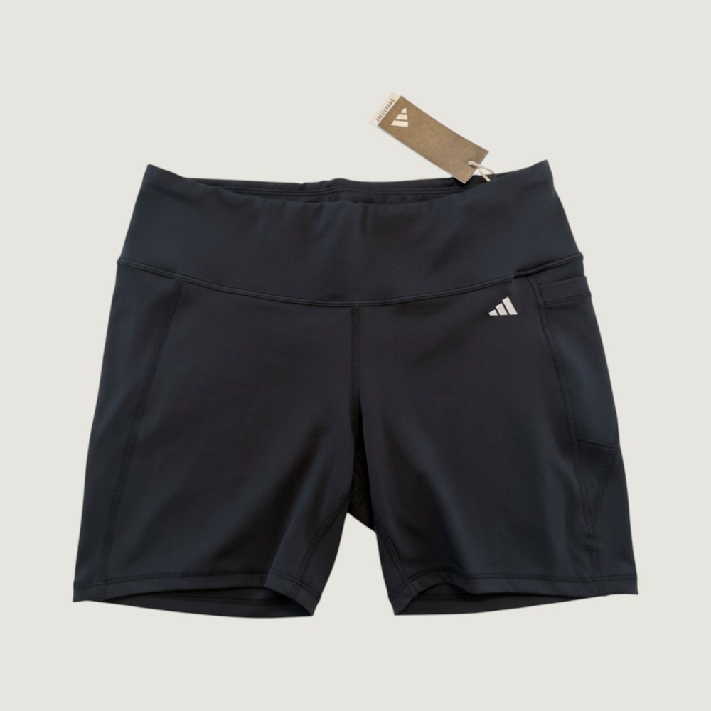 Adidas Aeroready Training Shorts Women's 2X Black Opt Solid Tights NEW